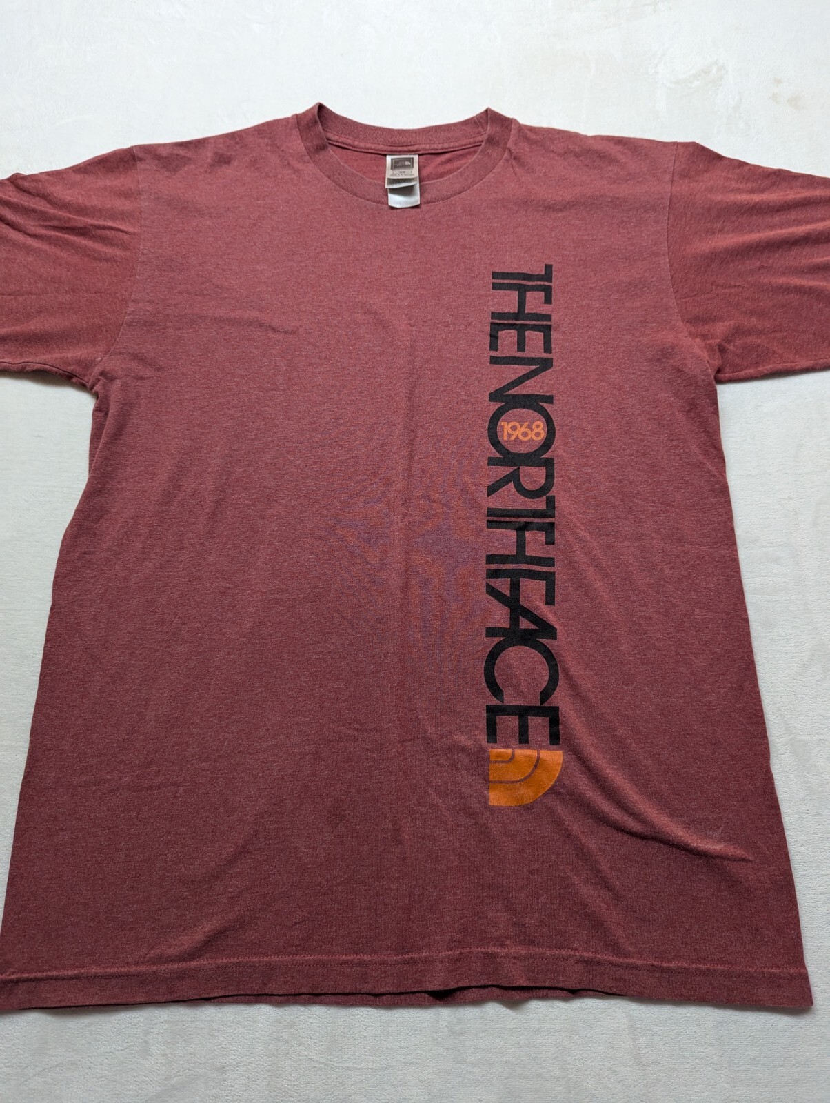 The North Face Shirt Red Maroon Text Logo Established 1968 Medium gallery