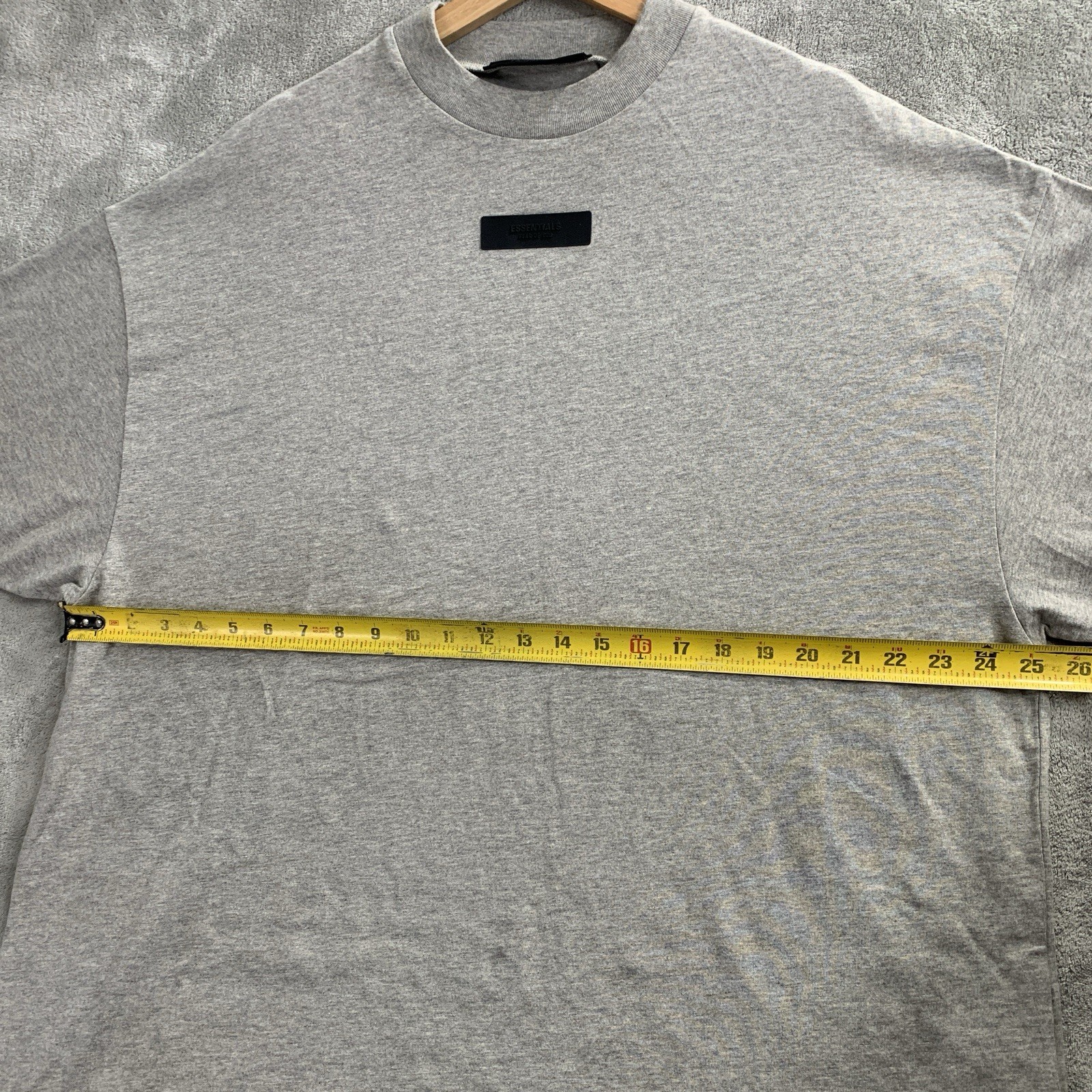 Fear of God Essentials Crewneck Shirt II Mens Small Light Heather Gray Oversized gallery