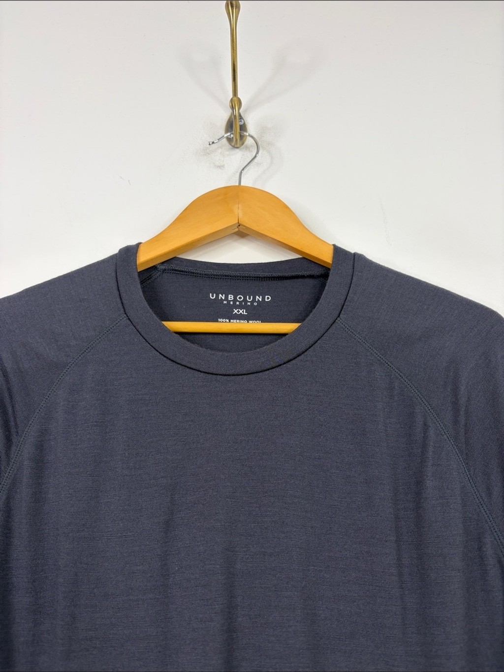 Unbound Merino Shirt Mens XXL Dark Gray Merino Wool Jersey Long Sleeve Crew gallery