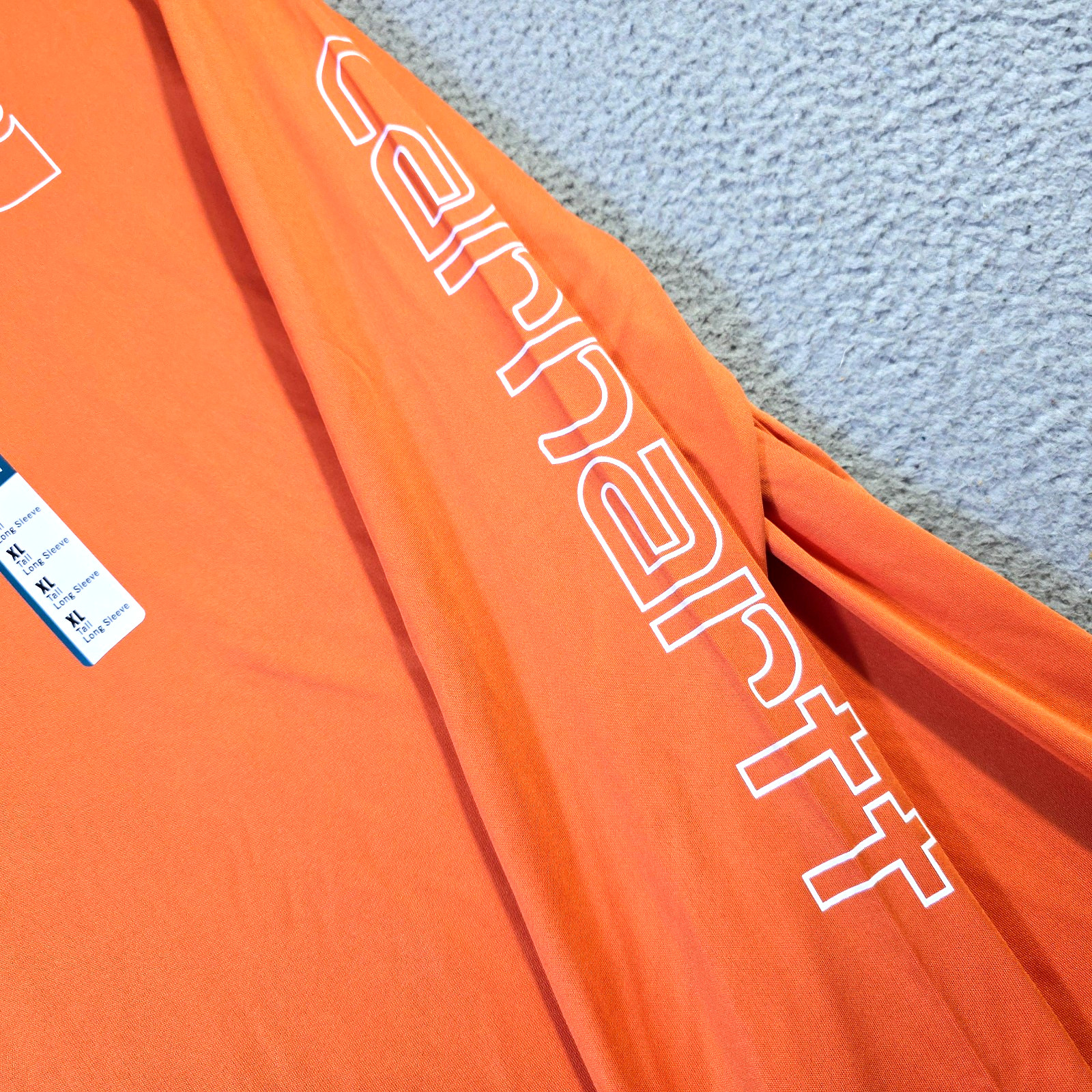 CARHARTT Fast Dry Sun Shirt Mens XL Tall Orange Outdoor Long Sleeve UPF 25 NWT gallery