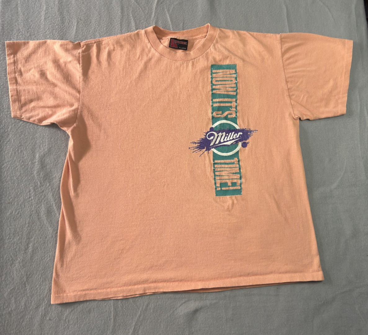 Vintage Miller Beer Shirt Holoubek Tee XL Single Stitch Orange gallery