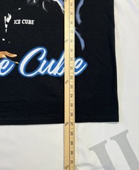Ice Cube Graphic T-Shirt Mens Medium Black Blue Flames Rap Tee Official 2022