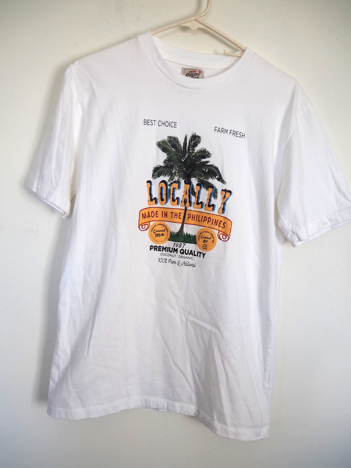 Organic Coconut Oil | Milk LOCALLY Made in Philippines White SS T Shirt Size M