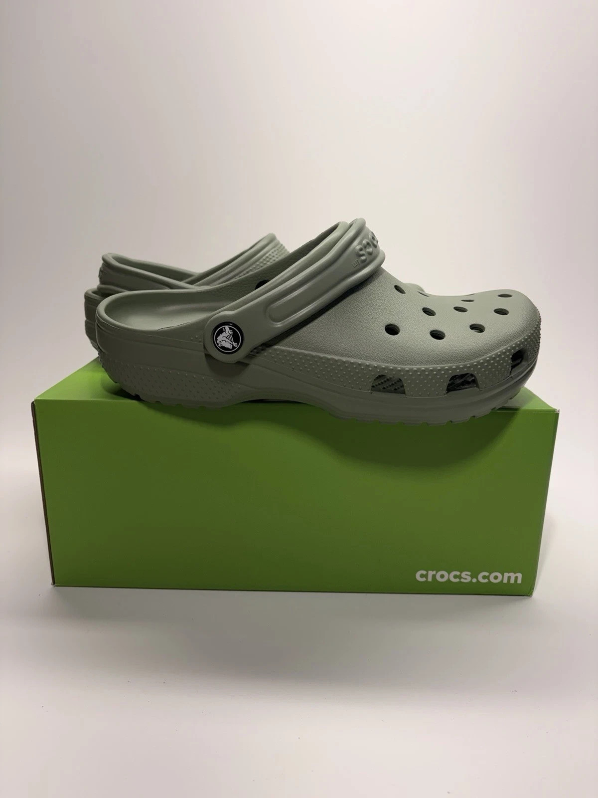 Crocs Classic Clogs Kids Size J5 Moss Slip On New with Box