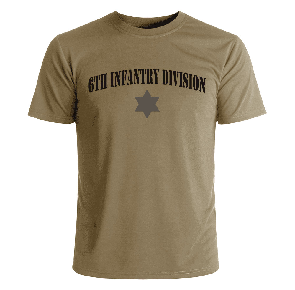 US Army 6th Infantry Division Desert Tan Subdued T-Shirt Officially Licensed