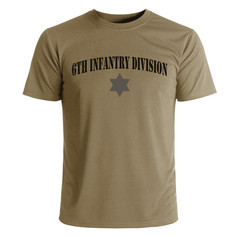 US Army 6th Infantry Division Desert Tan Subdued T-Shirt Officially Licensed