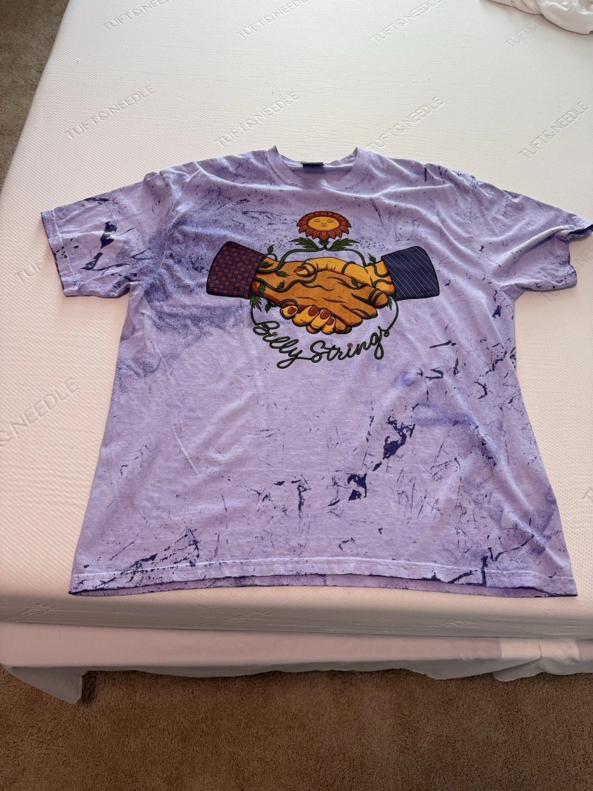 Billy Strings – Handshake T-Shirt Purple XXL 2XL Spring Tour 2025