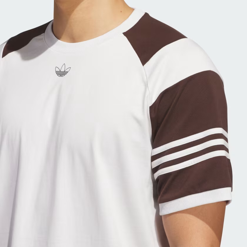 Adidas men Tyshawn Tee (Gender Neutral); Crystal White / Dark Brown; M gallery