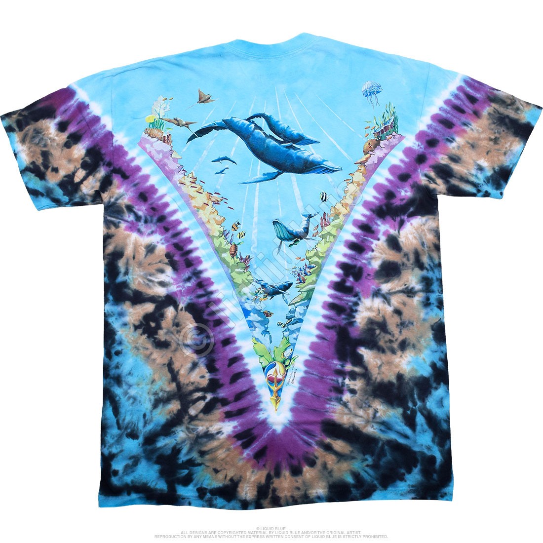 Underwater Tie-Dye T-Shirt Liquid Blue gallery