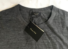 NWT $99 Massimo Dutti Wool lyocell blend Tee Shirt in Dark Gray Men’s Size M