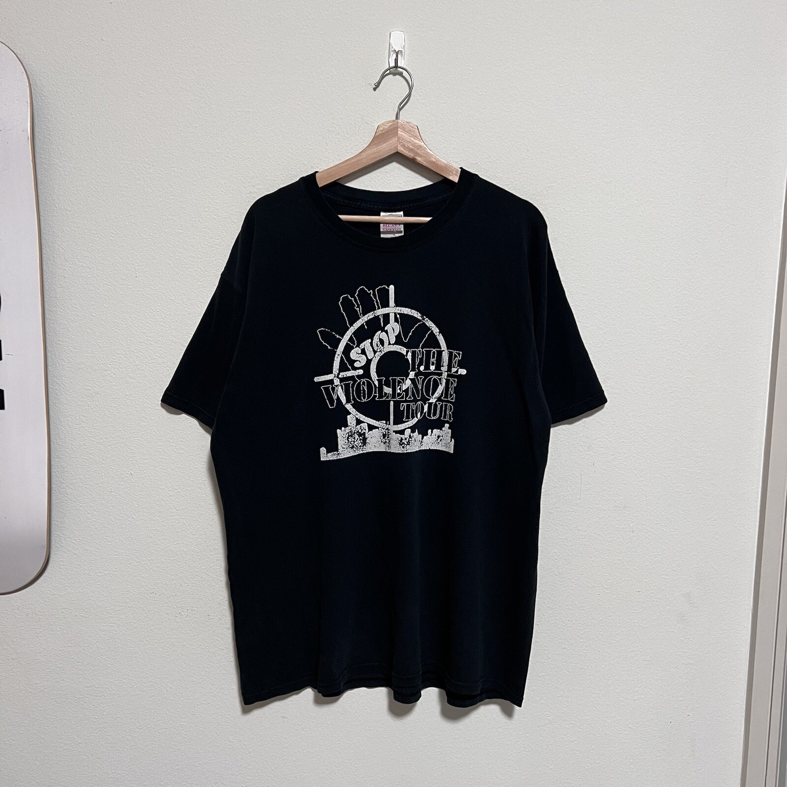 Vintage Stop The Violence Rap Tee Hip Hop Black T Shirt Mens Size XL 90s Y2K gallery