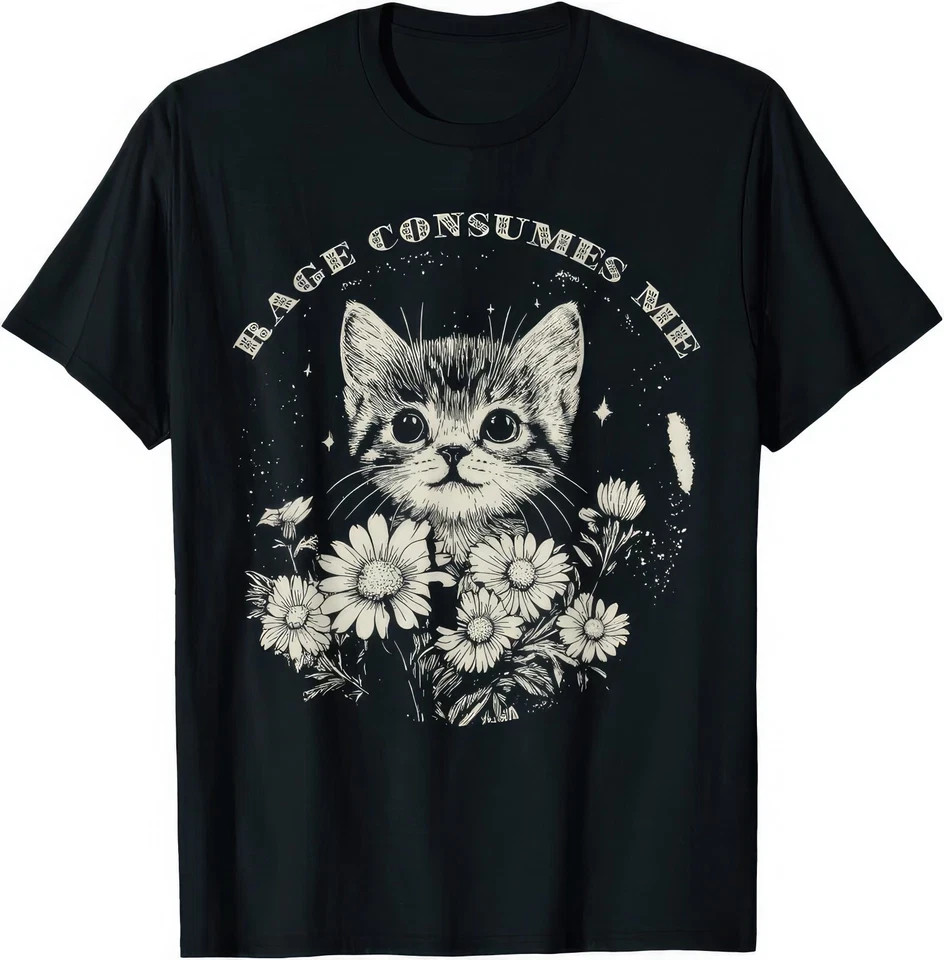 Rage Consumes Me Funny Kitten Cat Lover Gift T Shirt gallery