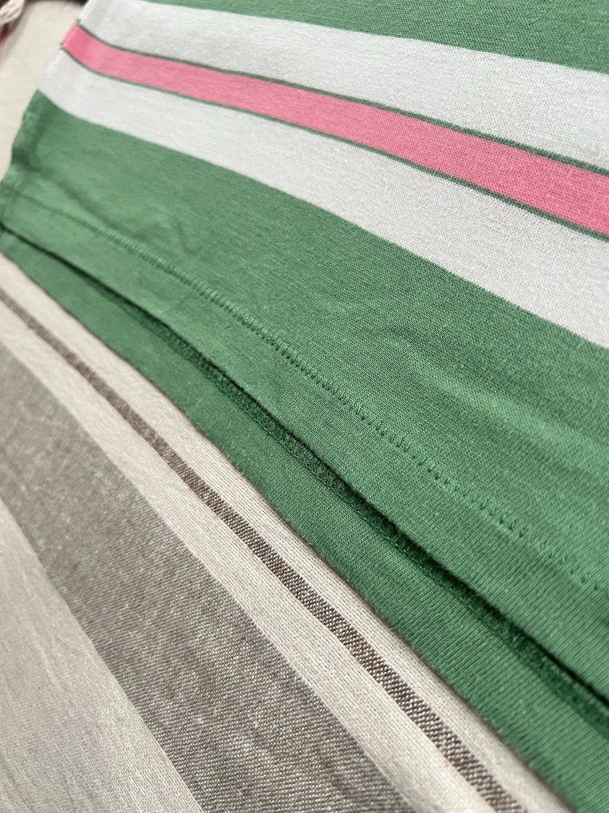 LVC T-Shirt L Levi's Vintage Clothing 60s Sportswear Single Stitch Green Stripe gallery