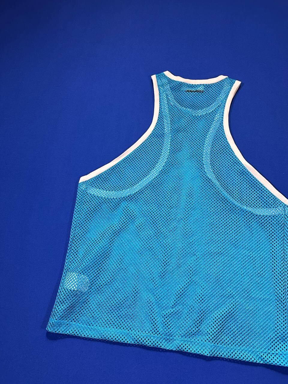 DSQUARED2 men’s summer blue back&front racer mesh muscle tank top SZ L gallery