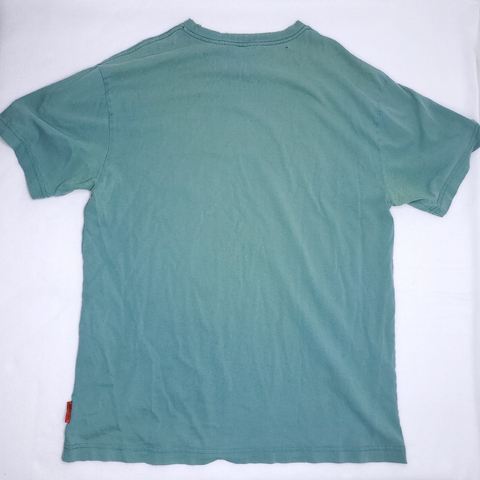 Vintage Structure Beach Patrol T-Shirt Size M USA MADE Sea Green 90's Distressed gallery