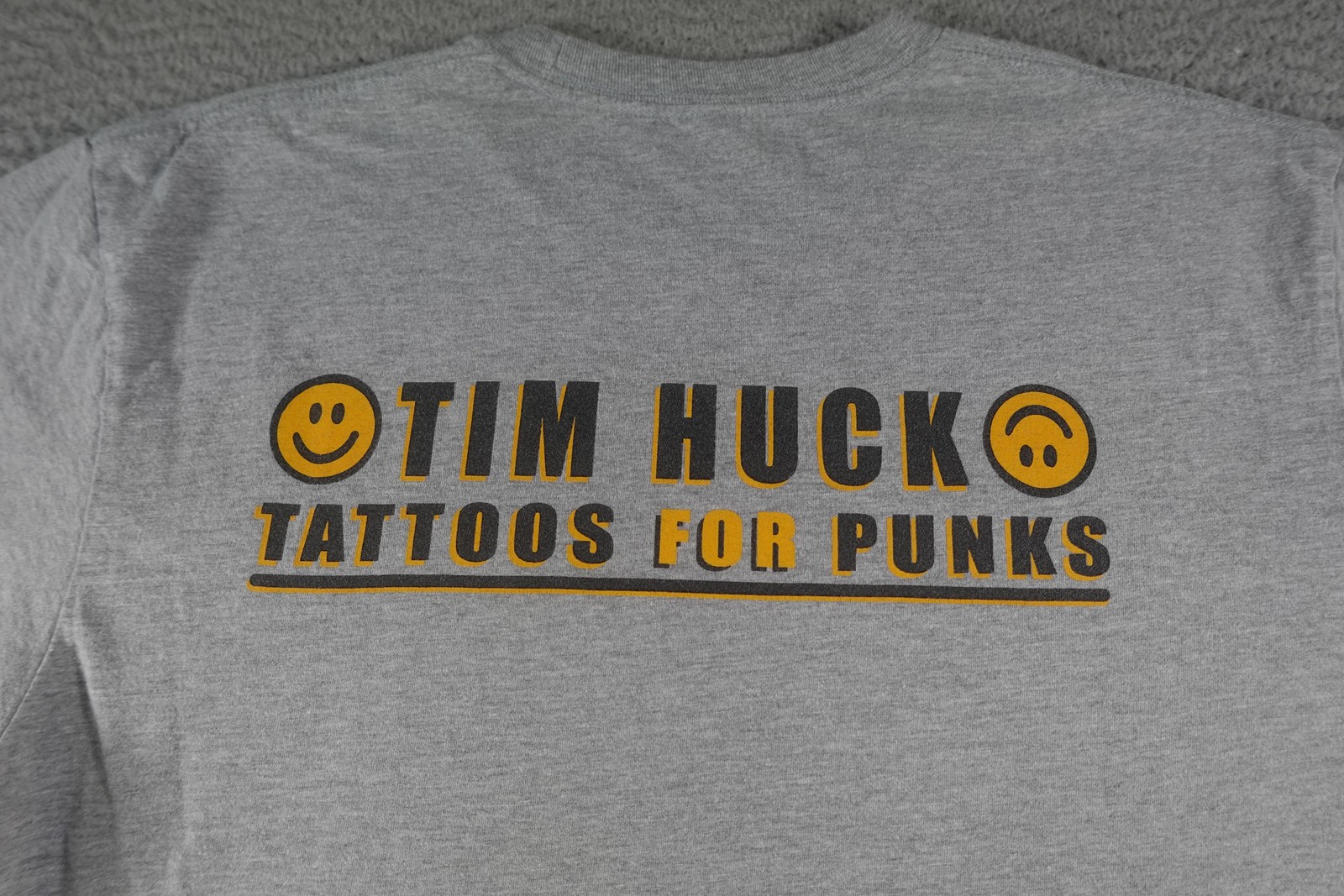 Vintage Tattoo Shirt Mens Medium Gray Punk Grunge Rap Hip Hop Graphic Tee Y2K gallery