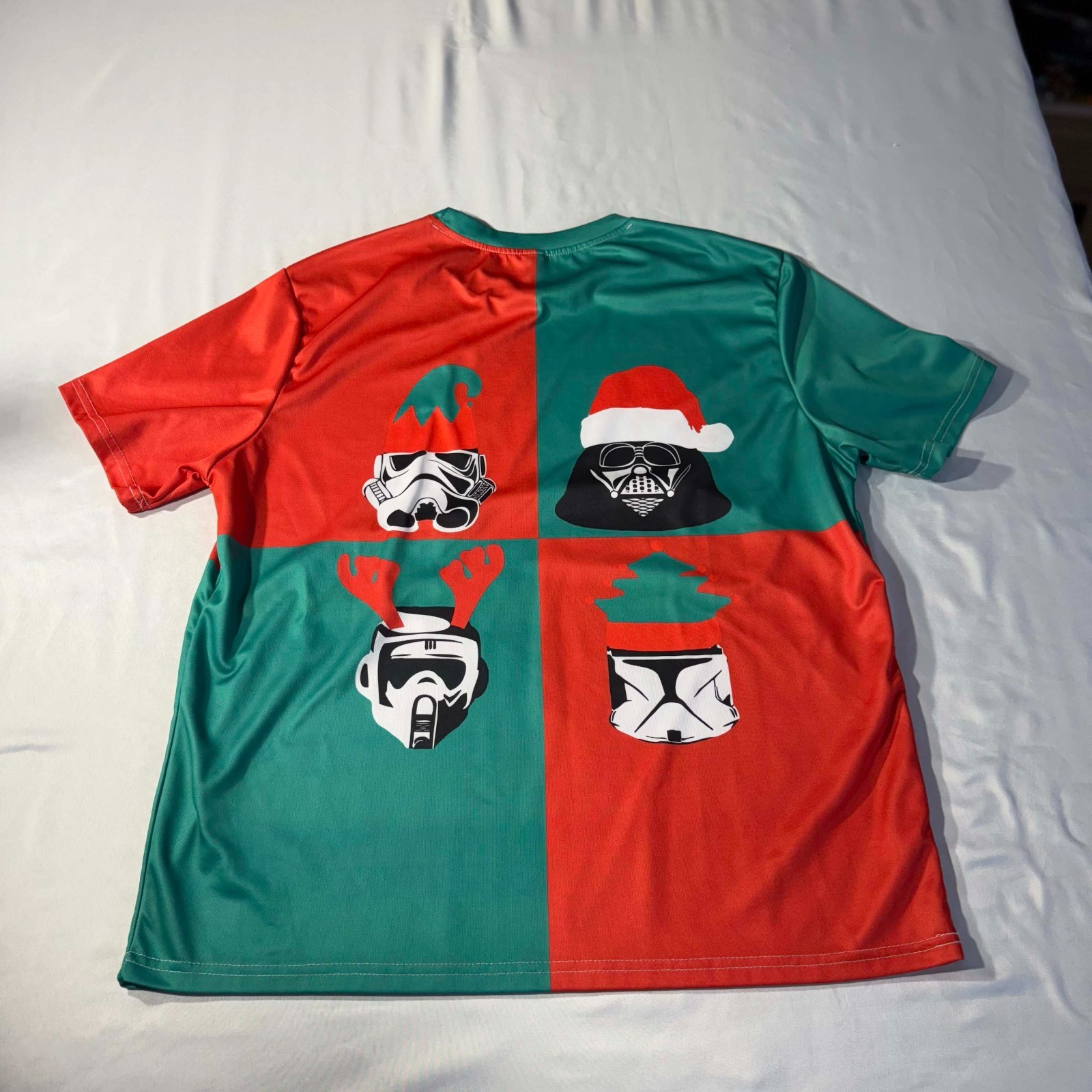 Christmas Star Wars Villains Short Sleeve Shirt All Over Print Red / Green 1XL gallery