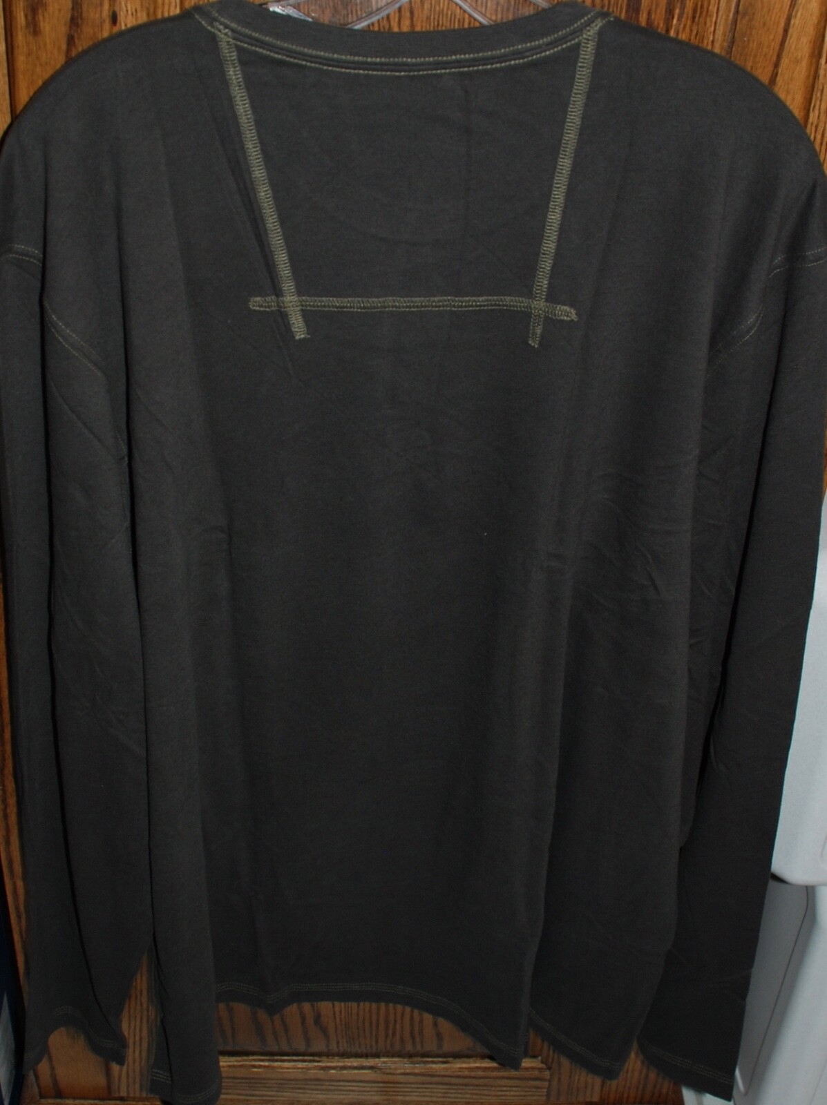 L NWT Men's Life is Good Live & Let Fly Eagle Brown Semi-fitted LS Creamy Tee gallery