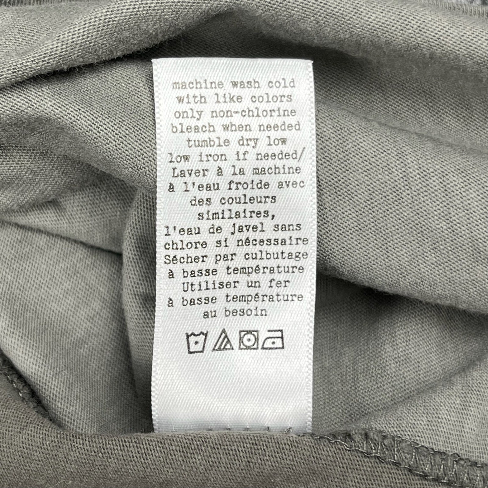 Rag & Bone T-Shirt Mens M 2 Tone Olive Peruvian Cotton Short Sleeve Crew Neck gallery