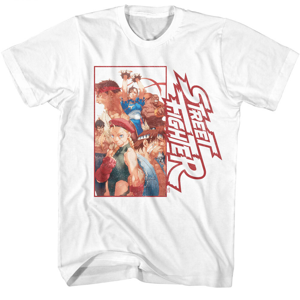 Street Fighter Capcom Video Game Multi Character Rectangle Block Men’s T-Shirt