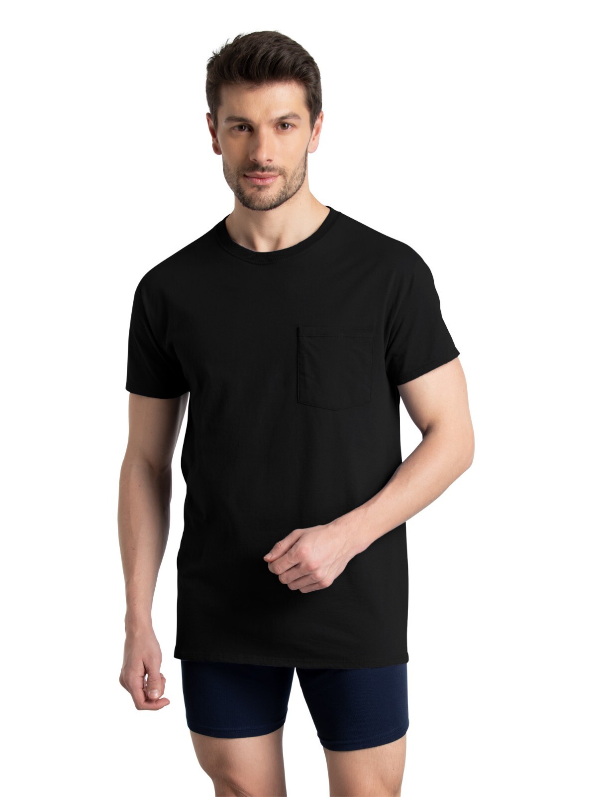 Fruit of the Loom 6-Pack Pocket Tee Men's T-Shirt Soft and Breathable Assorted gallery