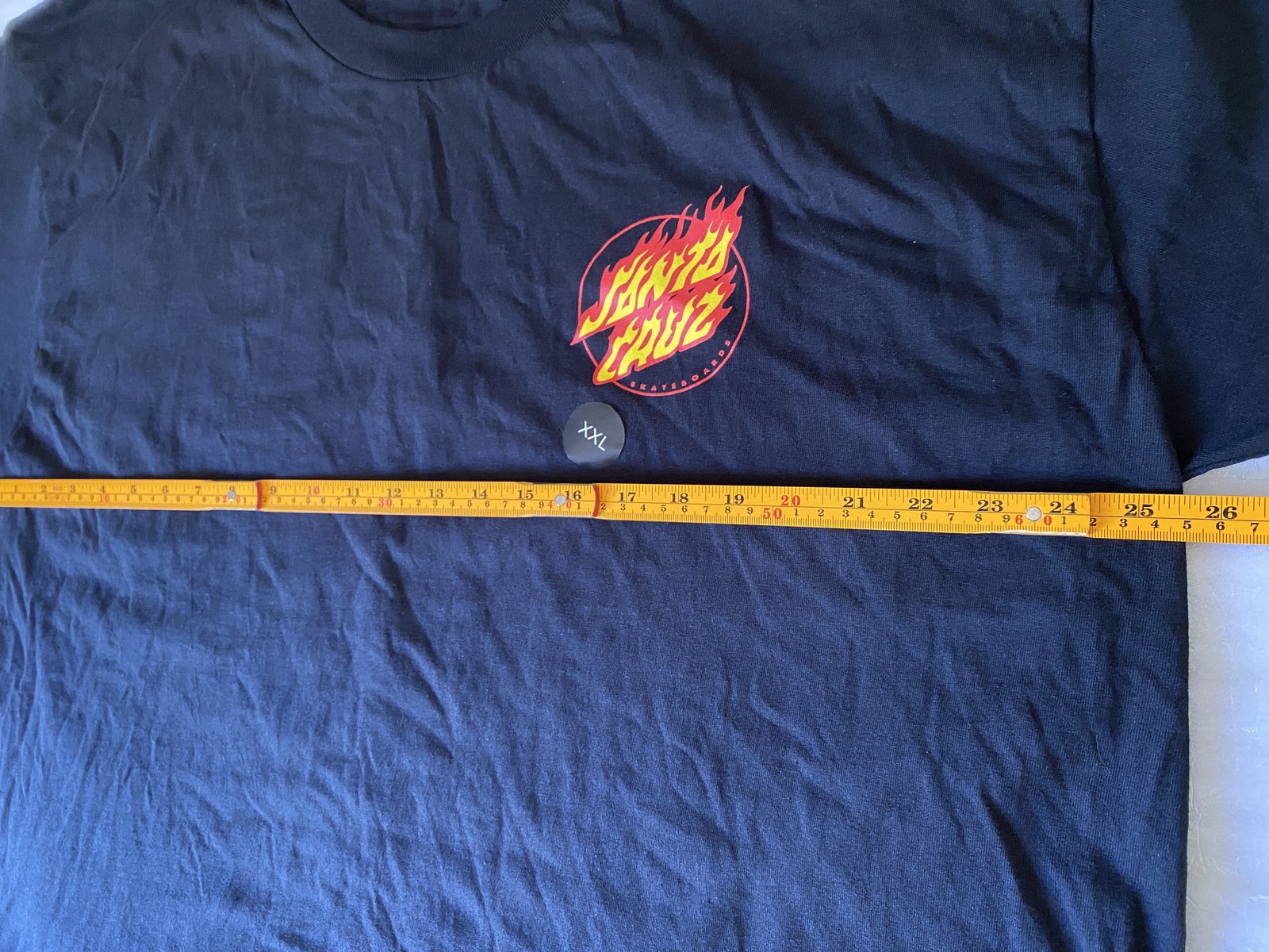 Santa Cruz Skateboards Shirt Men's XXL Black Cotton Flaming Graphic Tee Brand Ne gallery