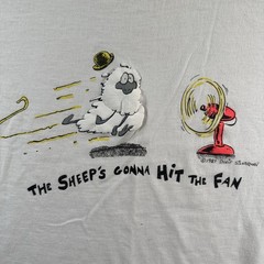 Tee Jays Sof Tee Vintage 80s Sheep Graphic White Cotton Single Stitch T-Shirt XL