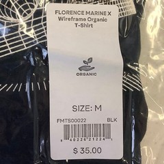 NEW! Florence Marine X Men’s Medium Wireframe Organic Black T-Shirt $35 msrp M7