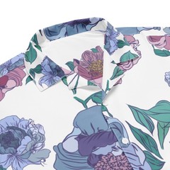Colourful Flowers Unisex button shirt