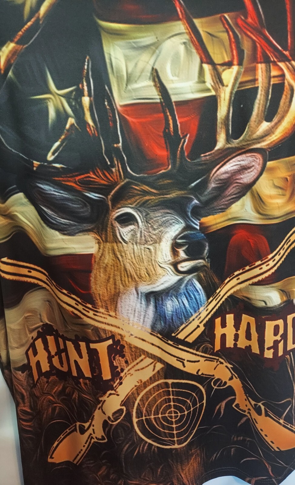HUNT HARD XL T SHIRT POLYESTER WRINKLE RESISTANT VIBRANT gallery