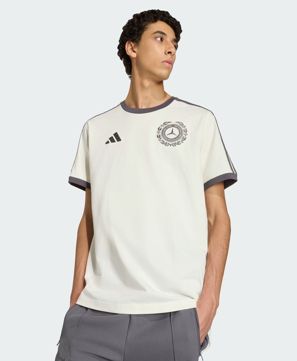 adidas Mercedes-AMG Petronas F1 Men's Silver Arrow Icon T-shirt - Beige gallery