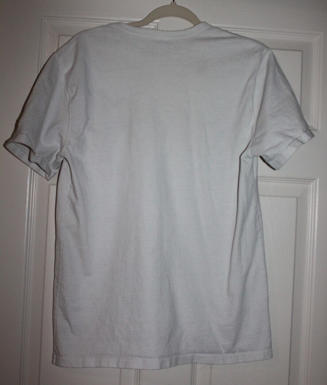 VINTAGE Champion Men T-Shirt White Logo Embroidered Short Sleeve Crew Neck Y2K M gallery