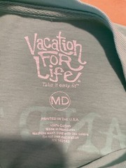 Vacation for Life Men’s Medium Blue Island Time Relax Beach Surf Take It Easy