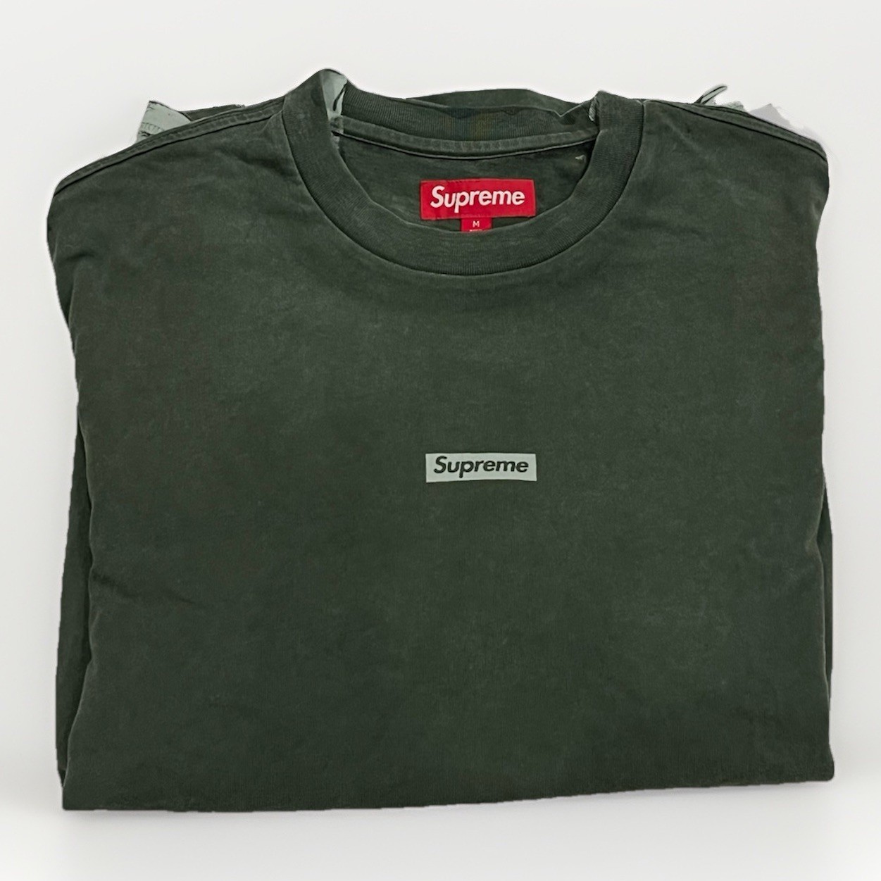 SUPREME T-Shirt OVERPRINT BOX LOGO S/S Top SS24 Green MEDIUM 100% COTTON gallery