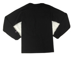 Champion Men TWO Long Sleeve Workout NWOT T-Shirt CC8C Ribbed Cuff Black Size S