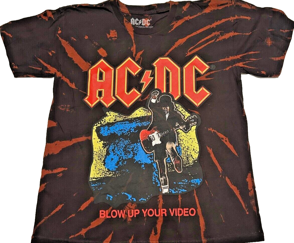 AC/DC “Blow Up Your Video” T-Shirt (2022) Tie Dye Youth Size M/M New