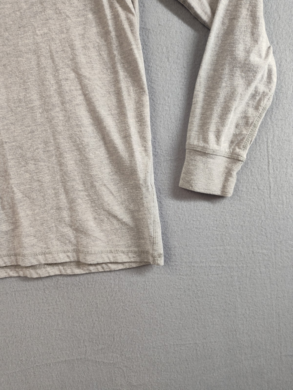 Weatherproof Men Shirt M Gray Henley Neck Long Sleeve Flat Front Pullover Tee gallery