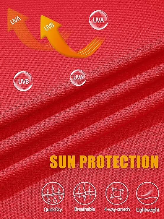 MAGCOMSEN Men's Hooded UPF 50+ Sun Protection T Shirts Long Sleeve Athletic Fish gallery