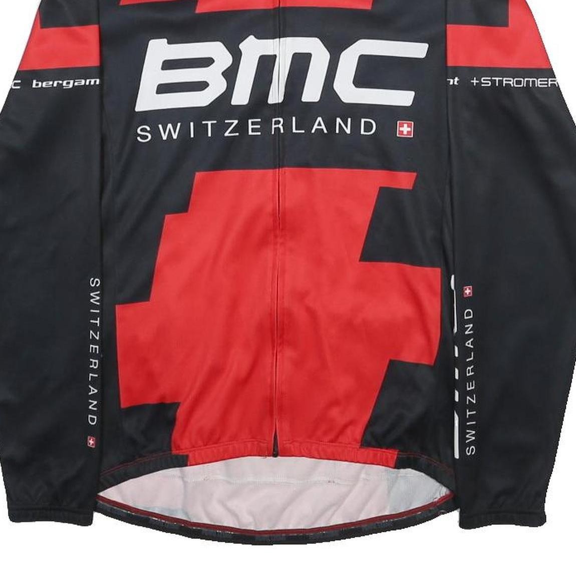 PEARL IZUMI Mens Black & Red BMC Switzerland Cycling Jersey L Long Sleeve Crew gallery