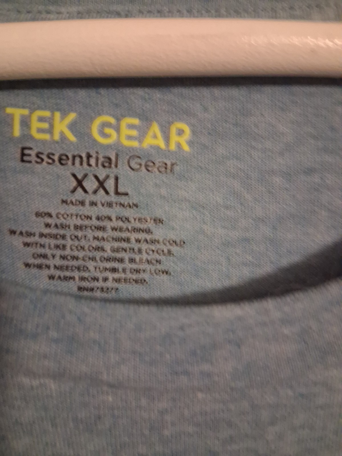 Tek Gear Men's XXL Blue Short Sleeve Crew Neck Logo Jersey T-Shirt gallery