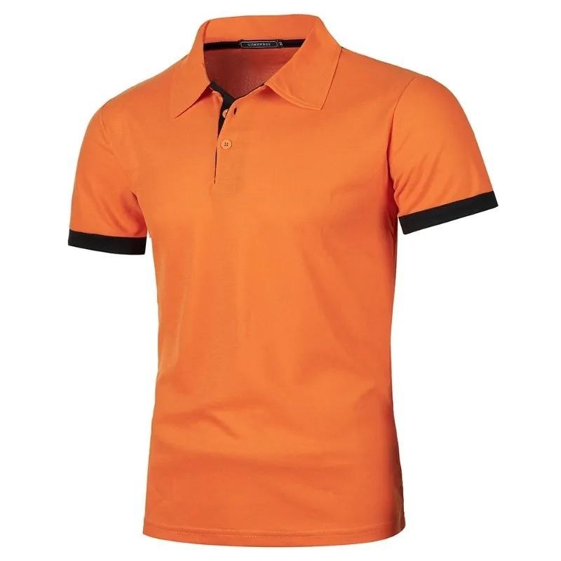 Summer Mens Short Sleeve Polo Shirts Lightweight Lapel Streetwear Breathable . gallery
