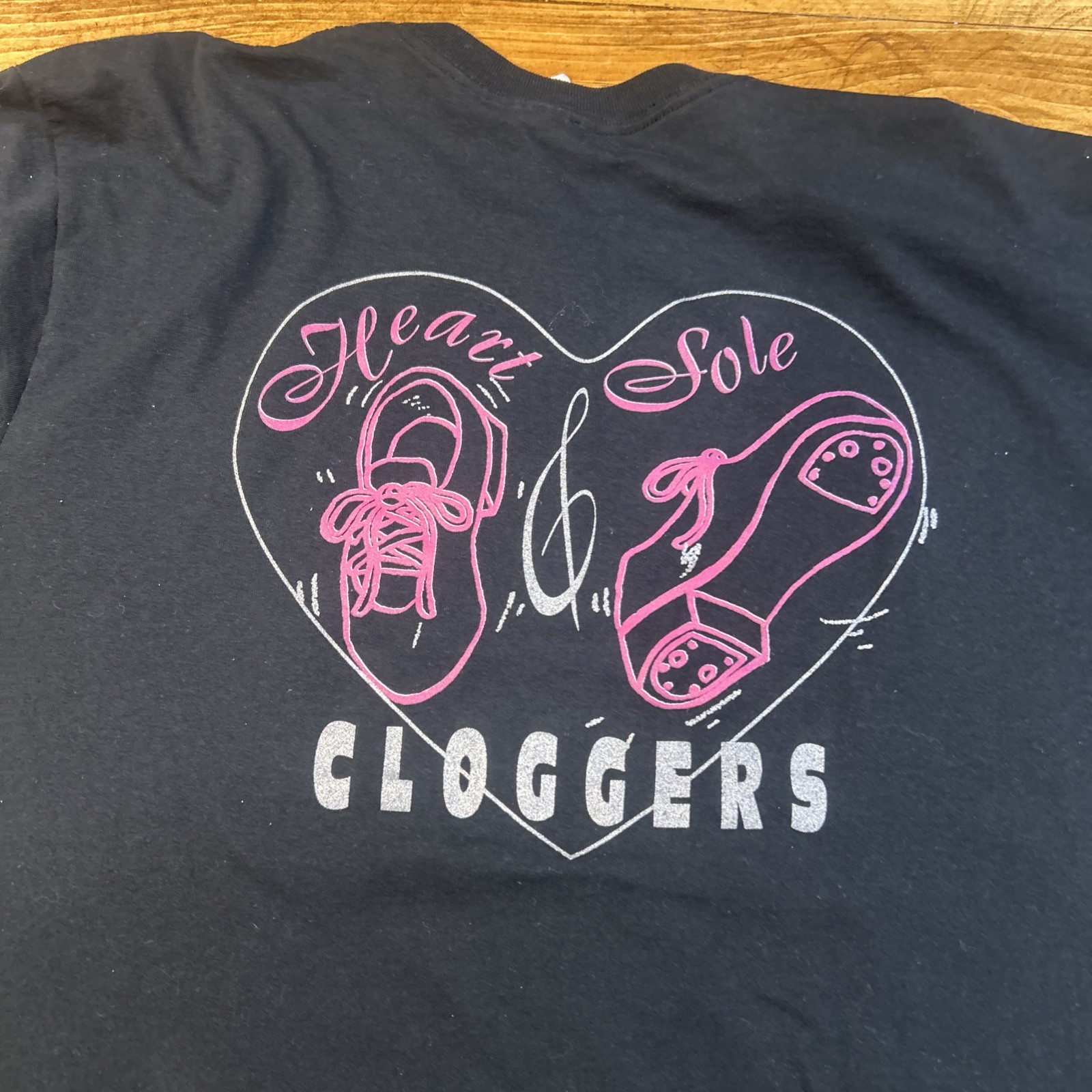 Vintage 90s Graphic T-shirt Size XL “heart and sole cloggers” gallery