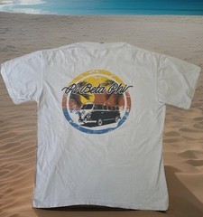 Official Pi Beta Phi Sorority Fall Formal VW Van Beach Sunset Shirt Medium Vtg.