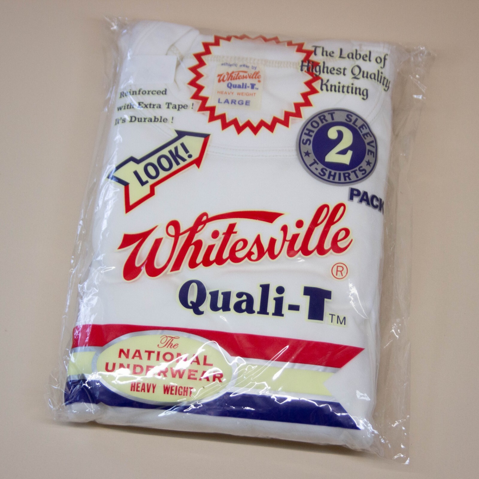 Whitesville 7oz Tubular Knit Tee / 2-Pack / White / L / “The Bear” Tee / Japan