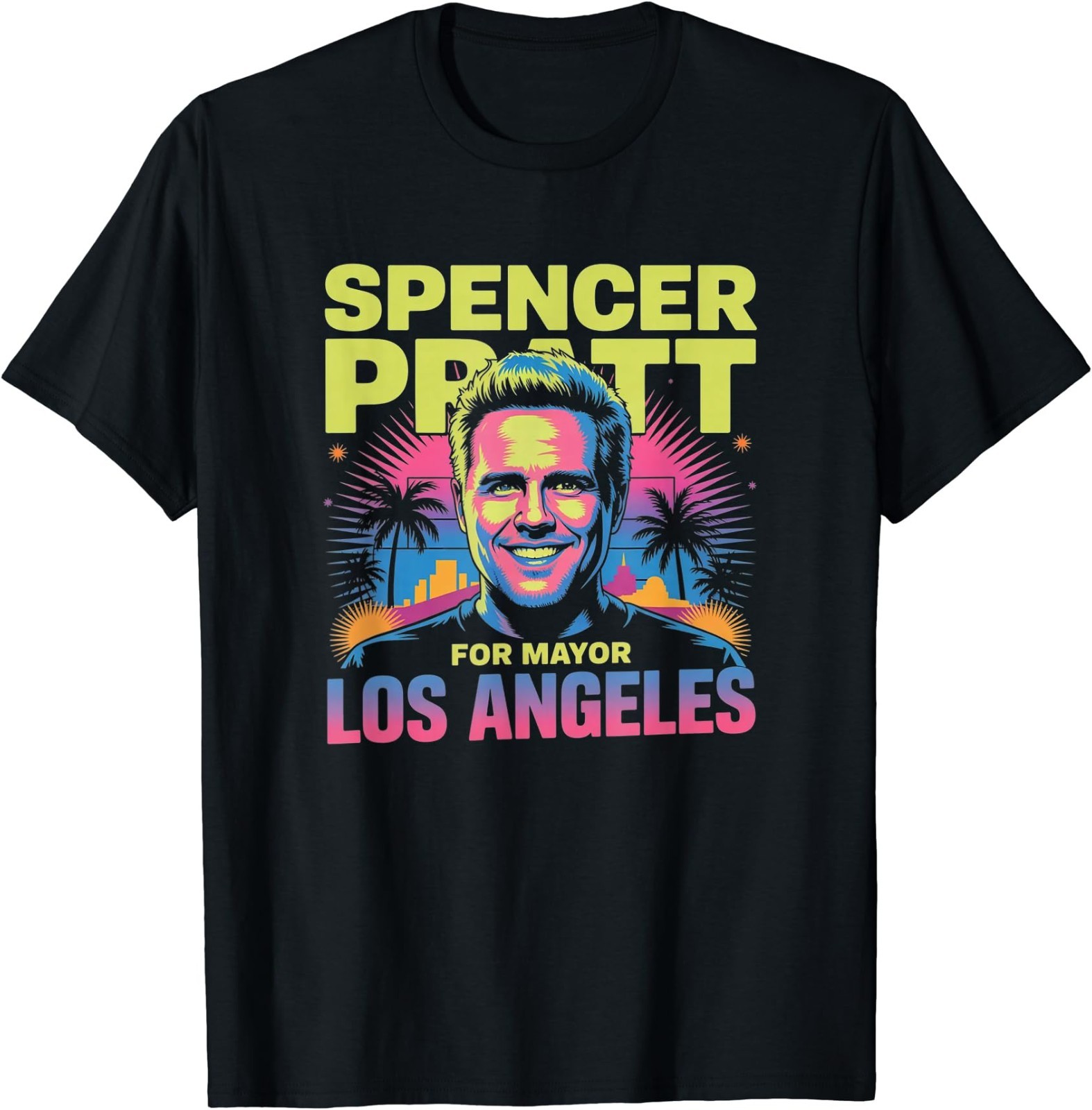Spencer Pratt for LA Mayor California Humor Design T-Shirt gallery