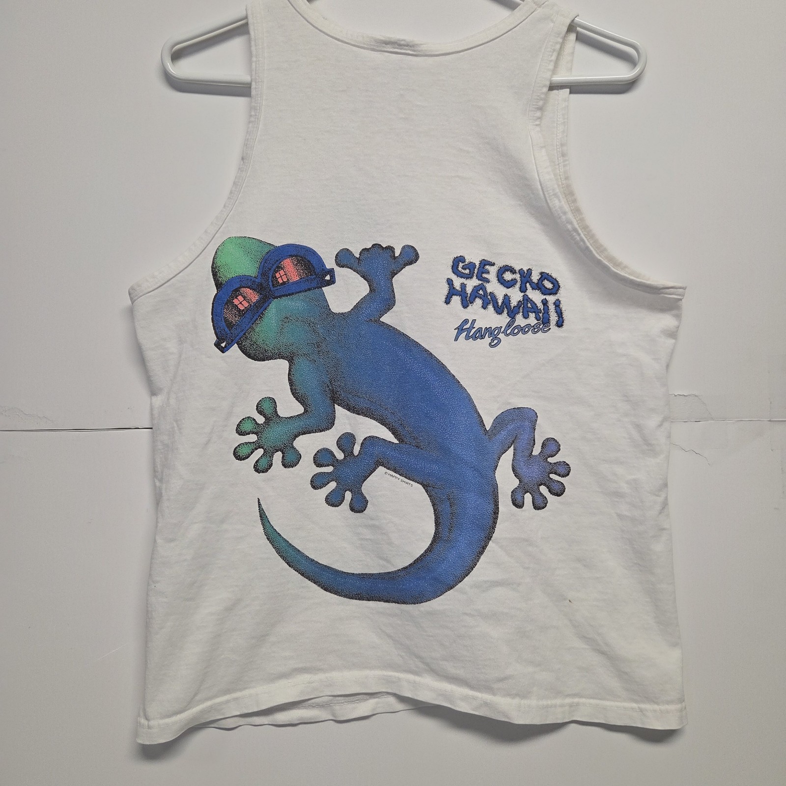 Vintage HAWAII GECKO HANG LOOSE SOFT FADED TANK TOP 90s Size M Anvil Tag gallery