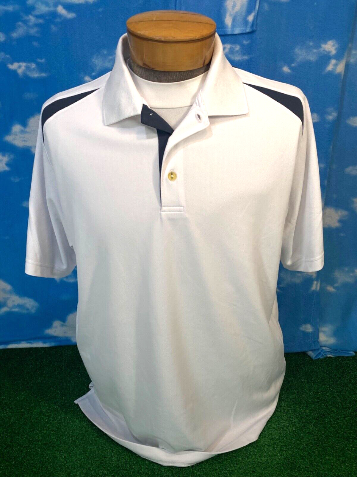 Slazenger Golf Polo Shirt Tennis Large white C39