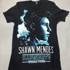Signed Shawn Mendes Illuminate World Tour M Black Double-Sided Shirt