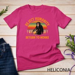 Funny Reject Humanity Return to Monke Meme Monkey Evolution Unisex T-shirt