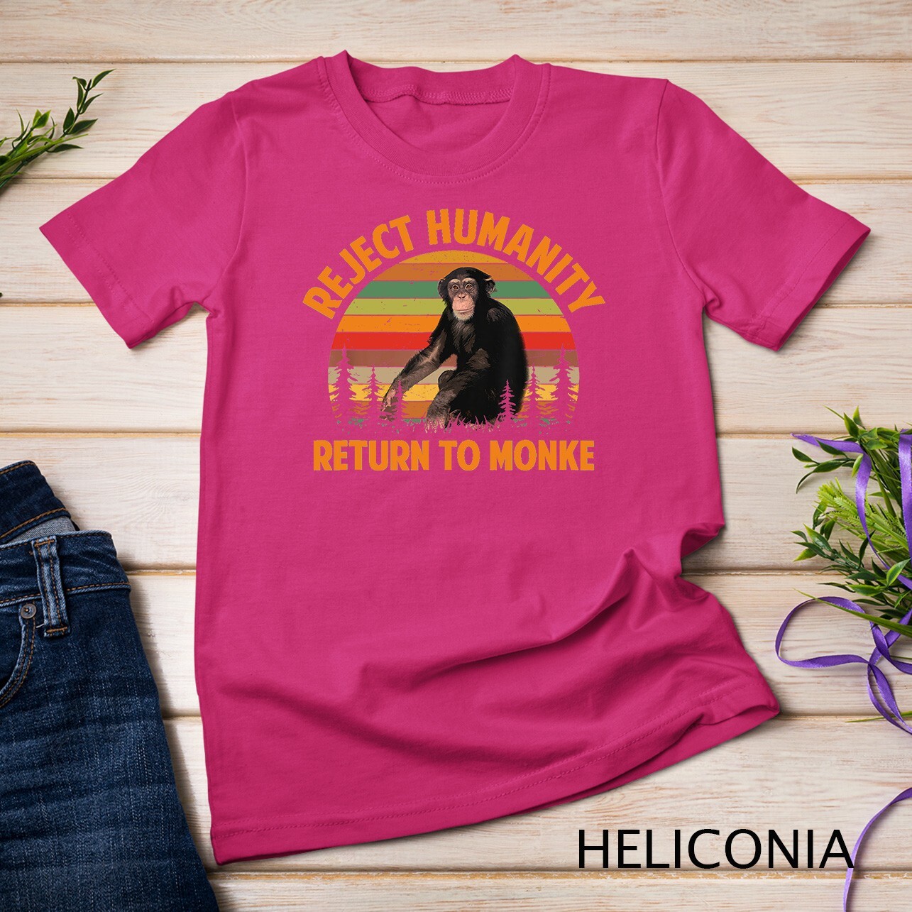 Funny Reject Humanity Return to Monke Meme Monkey Evolution Unisex T-shirt gallery